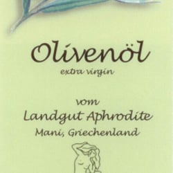 Etikett für Amoudara Olivenöl