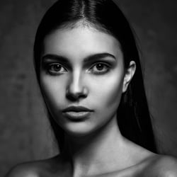 black and white