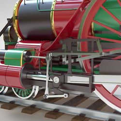 Dampflokomotive Kolbensystem