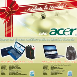 Promotional flyer for Christmas with Acer