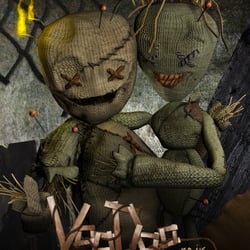 Poster nebst Charakteren eines 3D-Kurzfilms