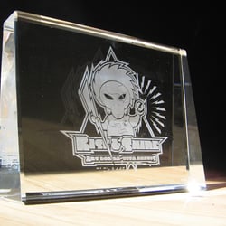 Space-Ape, Rise n Shine – Laser Engraved Crystal