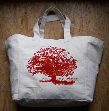 12 oz. Canvas Tasche mit Flock-Druck