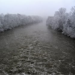 der Neckar im Winter
