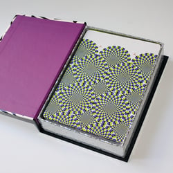 Die Box Total verrückt enthält Karten, die visuelle Phänomene präsentieren.