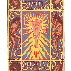 All hail mighty uterus! (Feder und Tusche, digitale Kolorierung)