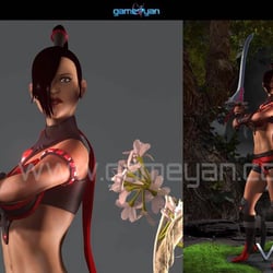 Lady Krieger Charakter 3D-Animation