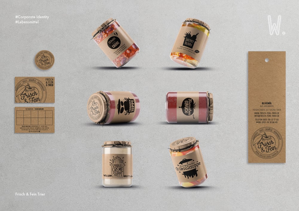 Glasgericht-Etiketten