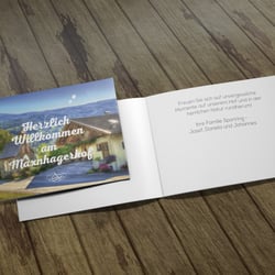 Willkommenskarte „Urlaub am Maxnhagerhof“