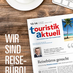 Anzeige für die wochenzeitung touristik aktuell in einem messekatalog