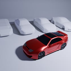 300 zx modelliert in Blender.  Low Poly 1MB