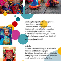 Flyer Alegria Sambatanz Rückseite