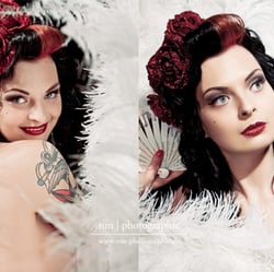Burlesque Tänzerin Mae van Bourbon