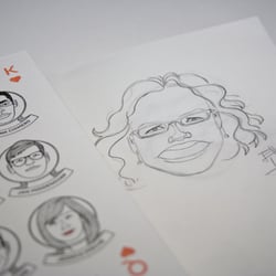 Ellen Lupton’s caricature, pencil on paper