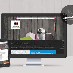Responsive Webdesign für manida – Werbemittel und Konzepte