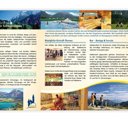 Freie Arbeit. Der Infoflyer „Schwangau“. Format DIN-Lang.