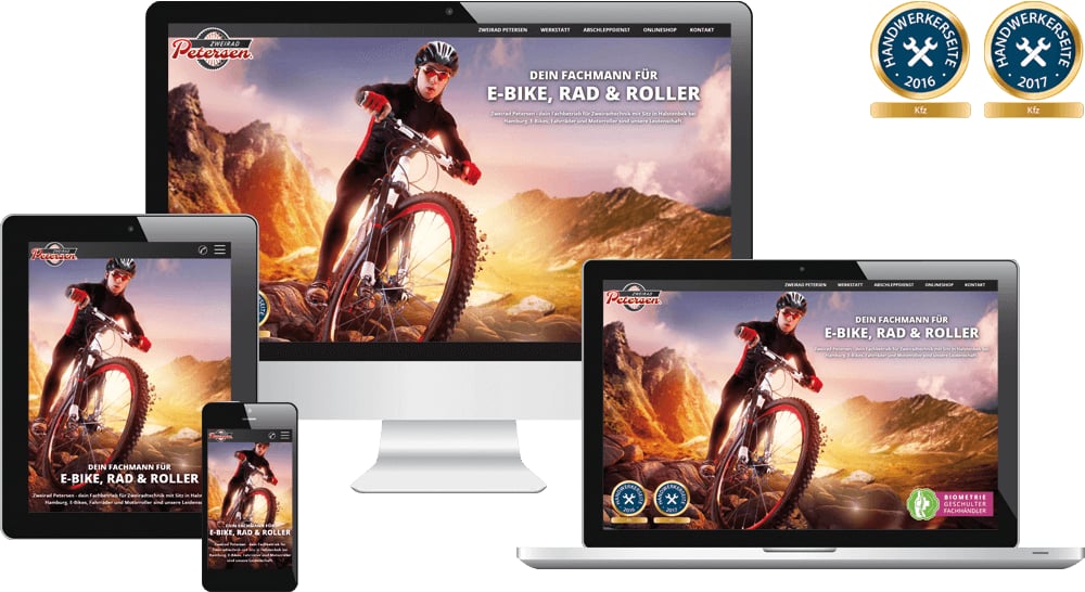 Website Zweirad-Werkstatt
