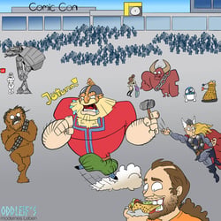 Cartoon: Oddleif – auf der ComicCon