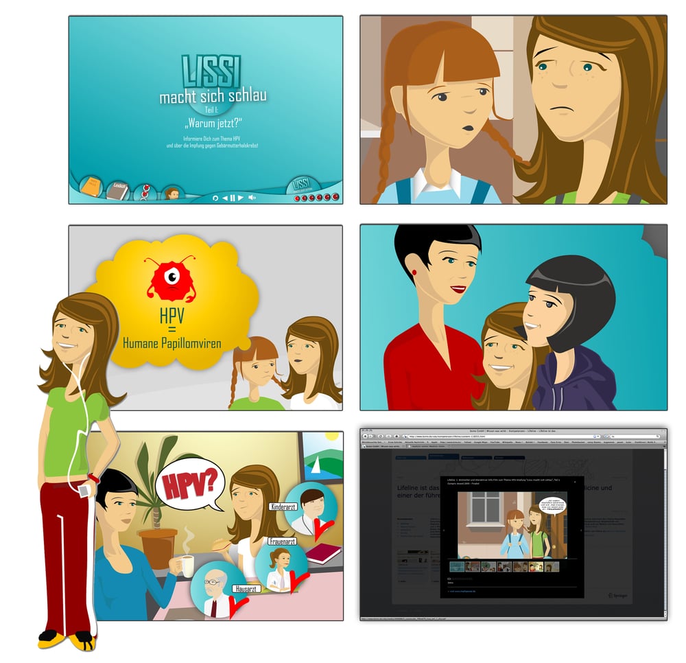 Illustrationen für Animationsfilm „Lissi macht sich schlau“