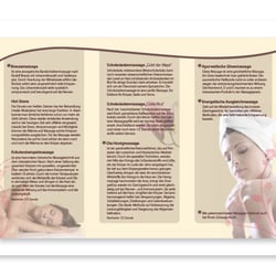 Trauminsel Massagestudio // Wickelfalzflyer Innen