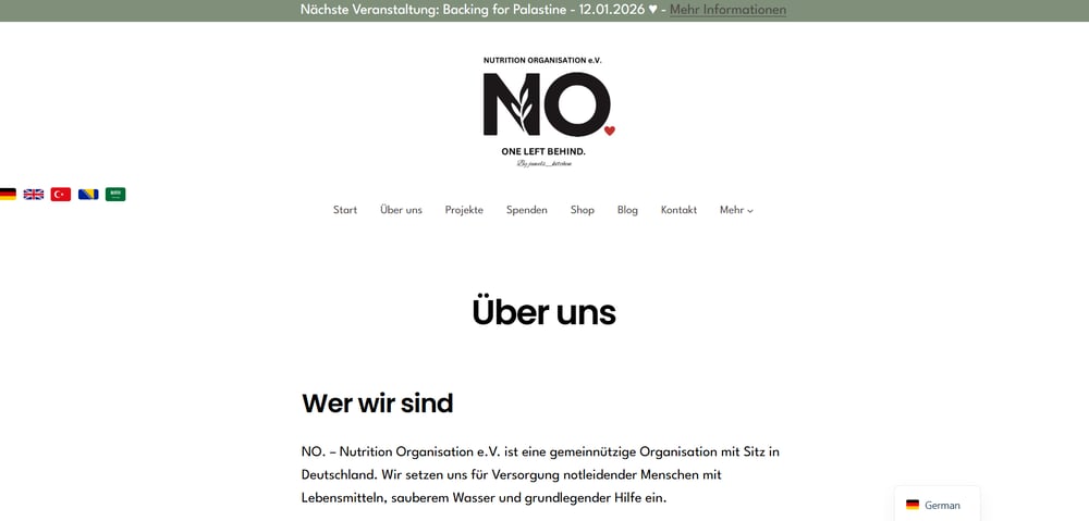Nutrition Organisation Start