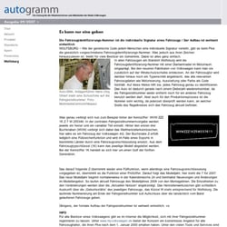 Artikel für das Volkswagen Mitarbeitermagazinautogramm: Es kann nur eine geben