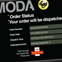 Di-Moda Clothing: Online order tracking with Royal Mail