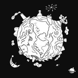 „Der Hut mit dem Dach“, Bilderbuchillustration, Beispielzeichnung