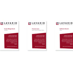 Visitenkarten der Lavario-Geschäftsführung