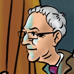 Panel-Artwork – Bürgermeister bei Wahrsagerin „Swani“