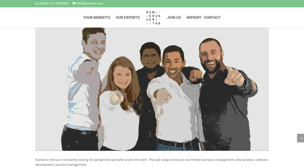 Website für NUMERUS VERITAS GmbH