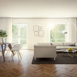 Architekturvisualisierung Innenraum – Wohnzimmer von VISUALIMPRESSION