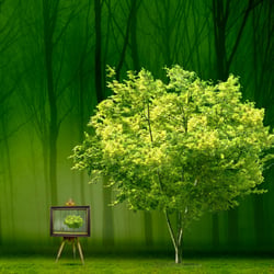 Das Bild im Wald