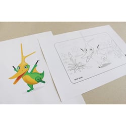 Senckenberg – Ausmalbild und Maskottchen