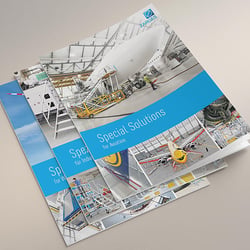 Zarges Produktbroschüren für Speziallösungen & 3D-Visualisierungen