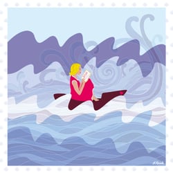 Illustration „Take the waves just as they come“