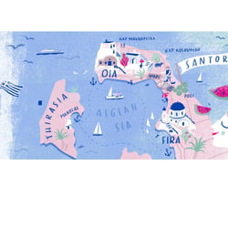 Reisekarte Maps Illustration
