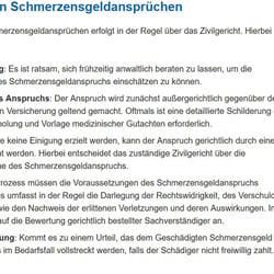 Schmerzensgeldansprüche durchsetzen