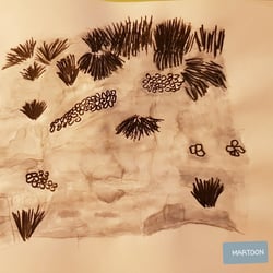 Tag-14 – Inktober: Endlich kann auch ich, mein Bild zum „Inktober-Thema Bewachsen“, ihnen zeigen!