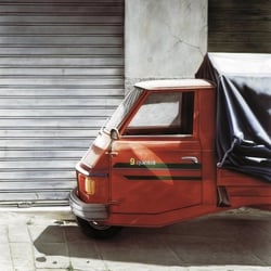 Piaggio, Mischtechnik auf Malkarton