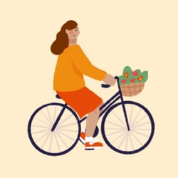 Fahrradfahrerin