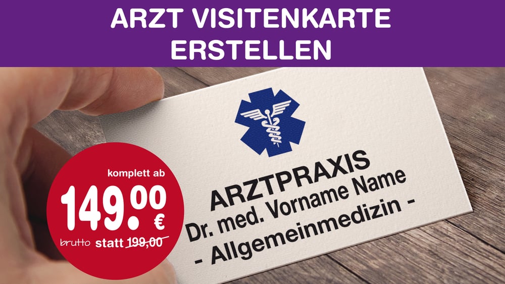 Arzt Praxis Visitenkarten erstellen | Layout gestalten