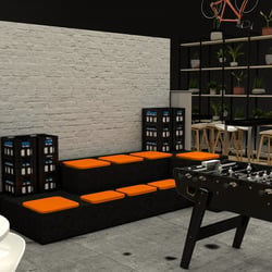 Urbaner Messestand
