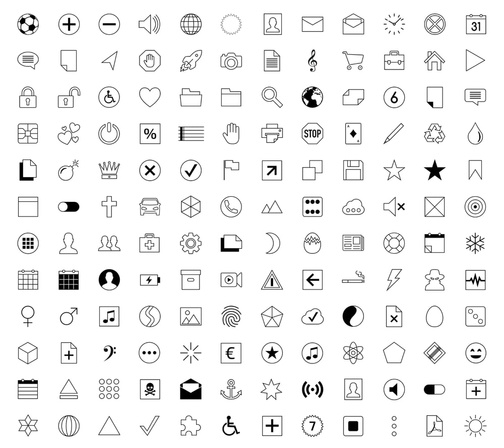 Harald Szekely – Komplettes SVG-Iconset (Auszug) – 2016–2019