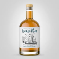 Gestaltung Etikett „Greifswalder Hanse Rum“