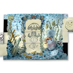 Quallenkalender Mai (Aquarell)