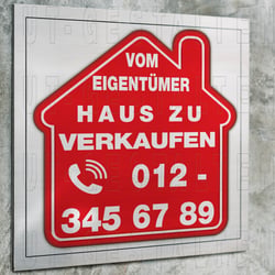 Immobilien-Verkaufsschild erstellen | Layout gestalten