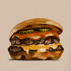 Cheeseburger – Digitale Food-Illustration