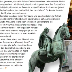 CasinoClub-Artikel für Kundenmagazin (Thema: Wien), S. 2