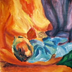 Ohne Titel, 80×90cm, Acryl auf Leinwand